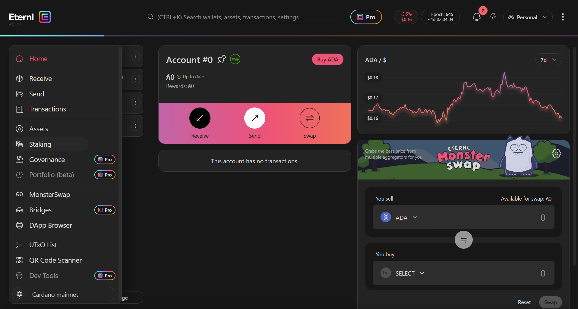 Delegate Cardano to ECP Pool using Eternl wallet
