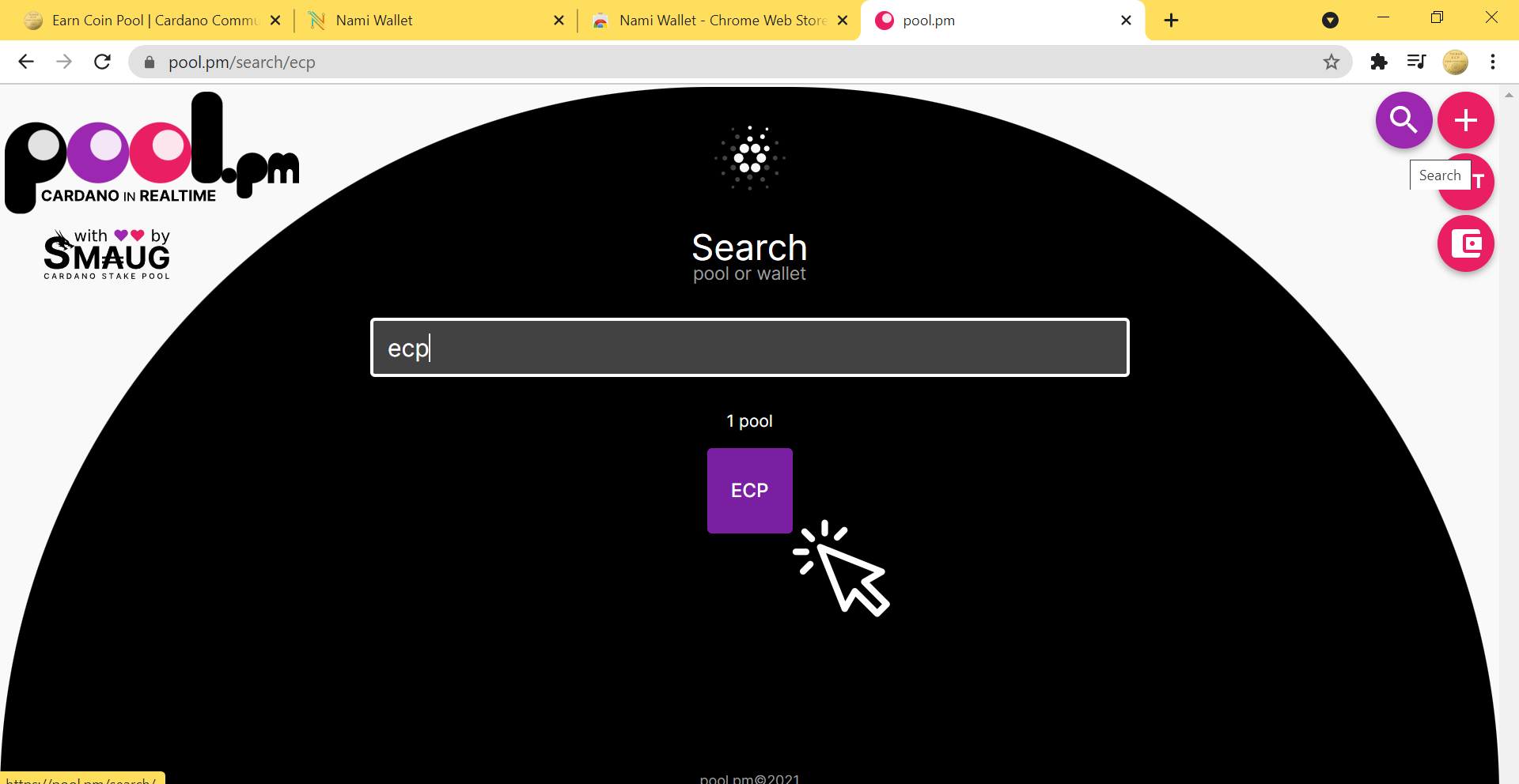 Delegate ADA to ECP Pool using Nami